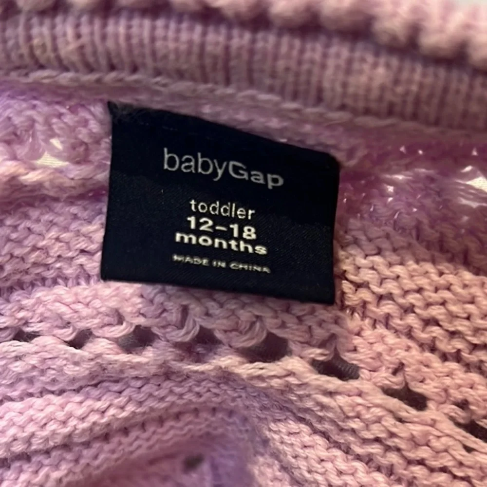 GAP Purple Crew Neck Sweater with Chevron Pattern